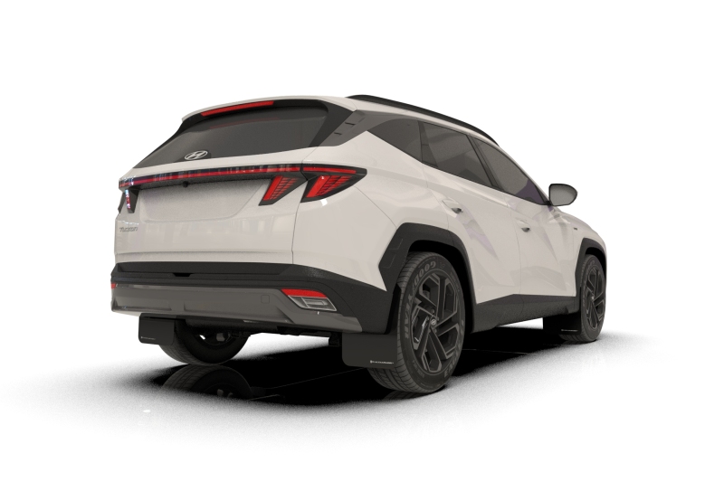 Hyundai Tucson Mud Flap Kit - Rally Armor - UR - Black/Red - `25-`27